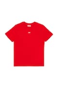 Diesel t-shirt bawełniany dziecięcy TXDIEGO T-SHIRT kolor czerwony z aplikacją J02501