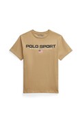 Παιδικό βαμβακερό μπλουζάκι Polo Ralph Lauren χρώμα: πράσινο, 323837629007