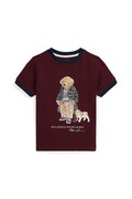 Παιδικό βαμβακερό μπλουζάκι Polo Ralph Lauren χρώμα: μπορντό, 322979494002