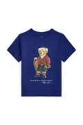 Παιδικό βαμβακερό μπλουζάκι Polo Ralph Lauren χρώμα: μοβ, 322981260001