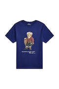 Бавовняна футболка Polo Ralph Lauren колір фіолетовий з принтом 323981260001