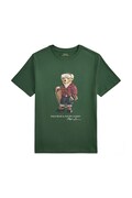 Παιδικό βαμβακερό μπλουζάκι Polo Ralph Lauren χρώμα: πράσινο, 323981260002