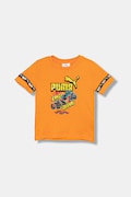Puma t-shirt bawełniany dziecięcy PUMA X HOT WHEELS Graphic Tee kolor pomarańczowy z nadrukiem 632395