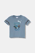 Puma t-shirt bawełniany dziecięcy PUMA X HOT WHEELS Graphic Tee kolor niebieski z nadrukiem 632395