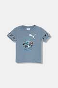 Puma t-shirt bawełniany dziecięcy PUMA X HOT WHEELS Graphic Tee kolor niebieski z nadrukiem 632395