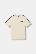 EA7 Emporio Armani t-shirt bawełniany dziecięcy kolor beżowy z aplikacją 7B000190 AF10375