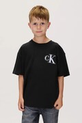 Calvin Klein Jeans t-shirt bawełniany dziecięcy kolor czarny z nadrukiem IB0IB02584