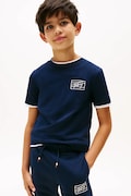 Tommy Hilfiger t-shirt bawełniany dziecięcy kolor granatowy z nadrukiem KB0KB09932
