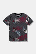 Дитяча бавовняна футболка Guess колір сірий візерунок L5BI07 I3Z14