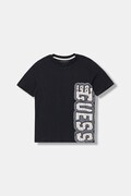 Guess t-shirt bawełniany dziecięcy kolor czarny z nadrukiem L5BI18 I3Z14