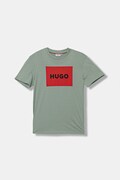 Παιδικό βαμβακερό μπλουζάκι HUGO χρώμα: μπλε, G00572