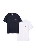 BOSS t-shirt bawełniany dziecięcy 2-pack kolor granatowy z nadrukiem J52680