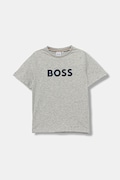 BOSS t-shirt bawełniany dziecięcy kolor szary z nadrukiem J52711