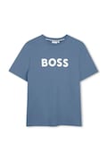 BOSS t-shirt bawełniany dziecięcy kolor fioletowy z nadrukiem J52711