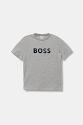 BOSS t-shirt bawełniany dziecięcy kolor szary z nadrukiem J52711