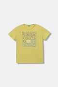 United Colors of Benetton tricou de bumbac pentru copii culoarea verde, cu imprimeu, 3I1XC10Q4