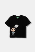 United Colors of Benetton tricou de bumbac pentru copii culoarea negru, cu imprimeu, 3JERG10JX