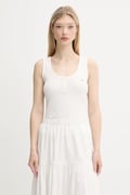 Top Tommy Jeans bela barva, DW0DW20898
