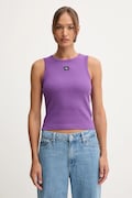 Calvin Klein Jeans top culoarea alb, LV047C201G