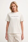 Βαμβακερό μπλουζάκι Calvin Klein Jeans χρώμα: άσπρο, LV047C912G