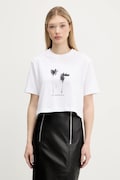 Karl Lagerfeld Jeans t-shirt bawełniany damski kolor biały A3W17040