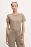Βαμβακερό μπλουζάκι Guess INGRID χρώμα: μπεζ, V5YI08 J1314
