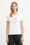 Pinko t-shirt bawełniany damski kolor biały 100535 A2RN
