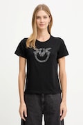 Pinko t-shirt bawełniany damski kolor czarny 100535 A2RN