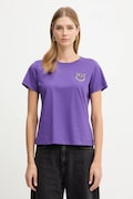 Pinko t-shirt bawełniany damski kolor fioletowy 103320 A2RN