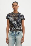 Diesel tricou din bumbac T-UNCUTIE-LONG-R1 culoarea gri, A19551.0DLBM