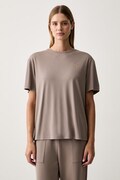 EA7 Emporio Armani tričko dámské s viskózou hnědé AF13919.7W000189