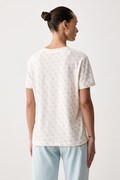 Guess T-shirt damski bawełniany RHOMBUS beżowy V5BI14 I3Z14