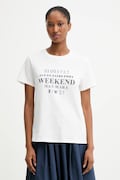 Bavlněné tričko Weekend Max Mara GUGLIA dámské, bílá barva, 2525976031600