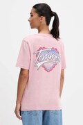 Tommy Jeans t-shirt bawełniany damski kolor różowy DW0DW21524