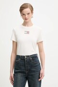 Бавовняна футболка Tommy Jeans колір бежевий DW0DW21965