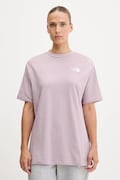 The North Face tricou din bumbac Essential culoarea roz, NF0A87NQD2Q1