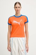 Puma t-shirt PUMA x FENTY damski kolor pomarańczowy 636184