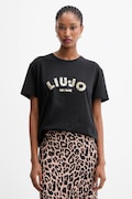 Liu Jo t-shirt bawełniany damski kolor czarny UF5260.JS923