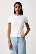 Lacoste T-shirt damski z bawełną beżowy TF5289
