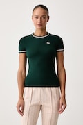 Lacoste T-shirt damski z bawełną zielony TF5289