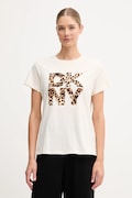 Dkny t-shirt bawełniany damski kolor beżowy DP5T1364