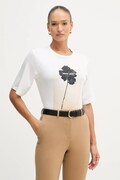 Sisley t-shirt bawełniany damski kolor beżowy 3I1XL107Y