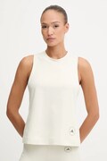 adidas by Stella McCartney top de antrenament culoarea bej, JW4479