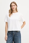 Tommy Hilfiger t-shirt bawełniany damski kolor beżowy UW0UW06236