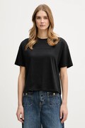 Tommy Hilfiger t-shirt bawełniany damski kolor czarny UW0UW06236