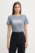 Pepe Jeans t-shirt bawełniany damski kolor niebieski PL5000049