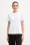 Twinset t-shirt bawełniany damski kolor biały 252TT231A