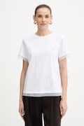 Twinset t-shirt bawełniany damski kolor biały 252TT231A