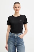Armani Exchange t-shirt bawełniany damski kolor czarny XW001386 AF10356