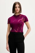 Desigual t-shirt LALA damski kolor bordowy 25WWTK16